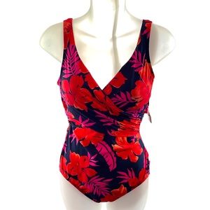 Lands’ End Floral OnePiece. S2